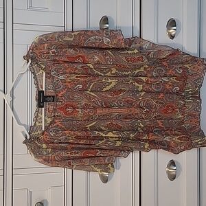 INC patterned sheer top